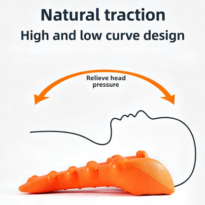 Orange NASHIMPRO trigger point massager with high and low curves and raised massage nodes