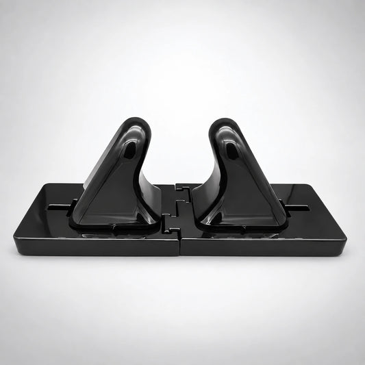Black NASHIMPRO psoas muscle release tool with two curved heads on an adjustable base